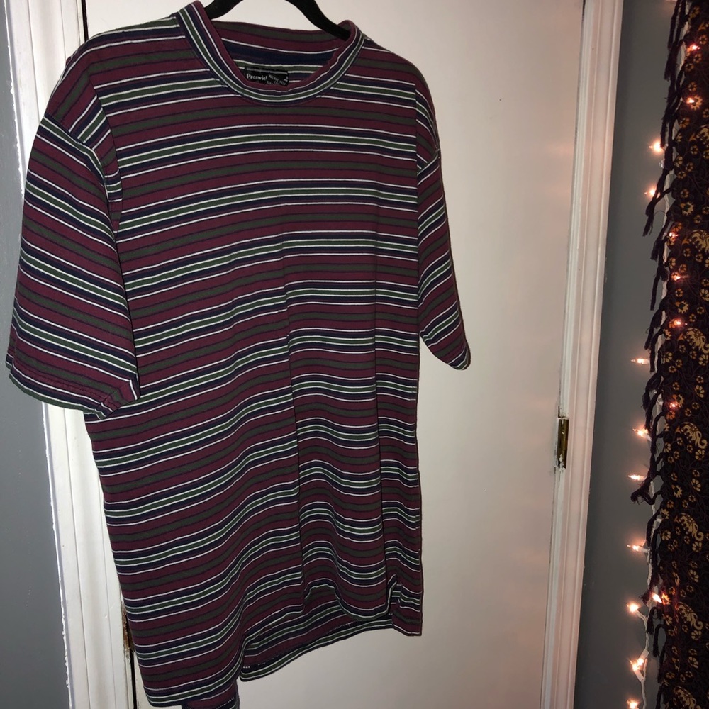 Maroon Striped Tee